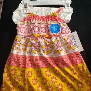 Baby girls 6 months dress with diaper cover.